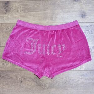 Juicy Couture Sleep Short soft velour soft raspberry pink L